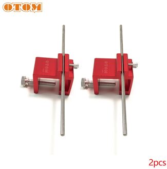 Otom Motorfiets Universele T-08A Aluminium Ketting Aanpassen Alignment Tool Montage Assistent Voor Honda Ktm Kawasaki Yamaha Suzuki 2 stk rood