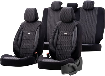 Otom Universele Stoffen Stoelhoezenset 'SelectedFit Sports' Zwart Zwart