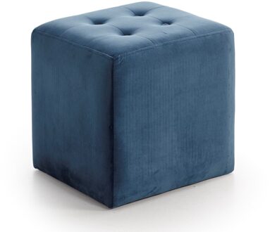 Otoman Bladerdeeg Arcoiris,O Kruk Is Een Zachte Fluwelen Stof Azul