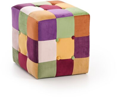 Otoman Bladerdeeg Arcoiris,O Kruk Is Een Zachte Fluwelen Stof Quadrado