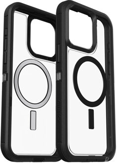 Otterbox Defender Rugged Backcover met MagSafe voor de iPhone 15 Pro Max - Transparant / Zwart