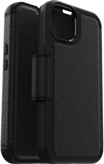 Otterbox iPhone 17e / iPhone 16e - Strada Case leren bookcase hoesje - Zwart