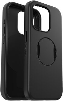 Otterbox Otter + Pop Symmetry Backcover voor de Apple iPhone 15 Pro - Zwart