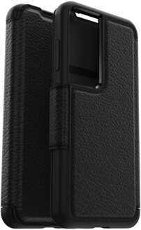 Otterbox Samsung Galaxy S23 - Strada Case leren bookcase hoesje - Zwart + Lunso Screenprotector