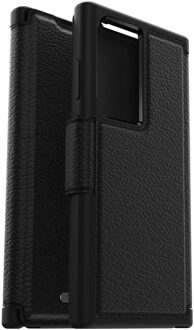Otterbox Samsung Galaxy S23 Ultra - Strada Case leren bookcase hoesje - Zwart + Lunso Screenprotector