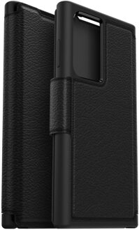 Otterbox Strada Case wallet hoes - Samsung Galaxy S22 Ultra - Zwart + Lunso Tempered Glass