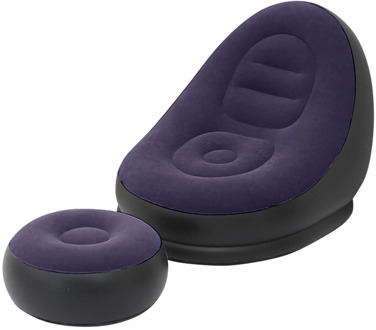 Ottoman Couch Lounger Air Inflation Soft Cozy With Foot Stool Lazy Sofa Living Room Home Furniture Recliner Folding Bedroom