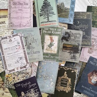 Oude Boek Cover Materiaal Papier Junk Journal Planner Ambachtelijke Papier Scrapbooking Vintage Decoratieve Stickers DIY Craft Fotoalbums 1