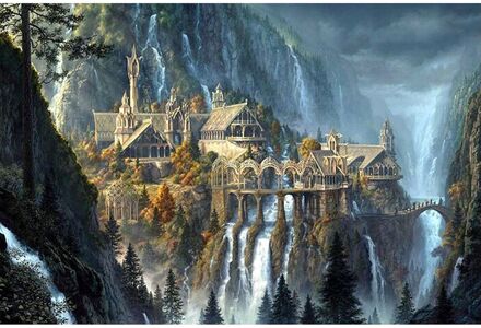 Oude kasteel 5D DIY Speciale Diamant Schilderij Borduurwerk Boor Handwerken Cross Craft Stitch Kit Home Decor