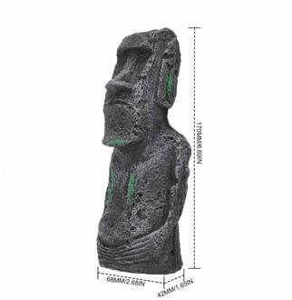 Oude Paaseiland Stone Hoofd Aquarium Ornament, Aquarium Decoratie Accessoires Geschikt Voor Zout En Zoet Water