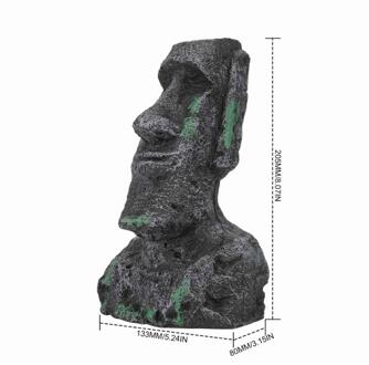 Oude Paaseiland Stone Hoofd Aquarium Ornament, Aquarium Decoratie Accessoires Geschikt Voor Zout En Zoet Water