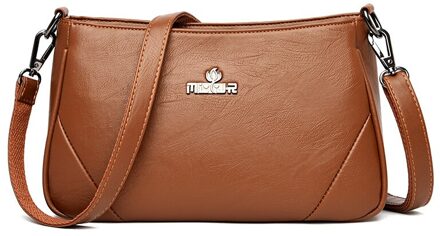 Oude Tang Beroemde Effen Kleur Pu Lederen Tassen Voor Vrouwen Mode Schouder Messenger Kleine Vierkante Tas Sac een Belangrijkste Yellowish bruin