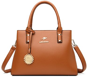 Oude Tang Luxe Effen Kleur Schoudertassen Voor Vrouwen Dames Handtassen Zachte Pu Lederen Crossbody Tassen geel