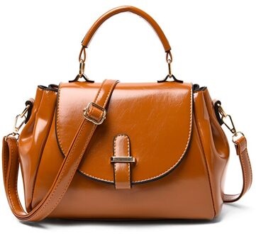 Oude Tang Mode Effen Kleur Crossbody Tassen Voor Vrouwen Pu Lederen Schouder Tas Dame Reizen Handtassen Sac Een belangrijkste licht bruin