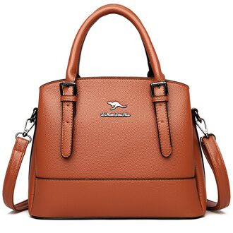 Oude Tang Mode Effen Kleur Pu Leer Schoudertassen Voor Vrouwen Herfst En Winter Dames Handtassen Casual Crossbody geel