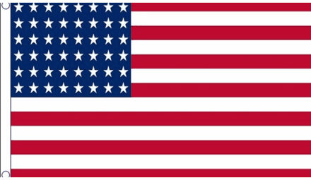 Oude USA Amerikaanse landen vlag - met 48 sterren - 150 x 90 cm
