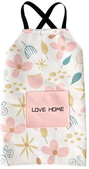 Ouder-kind Keuken Schort Roze Bloemen Ouder-kind Schort Mouwloze Katoen Linnen Schorten Voor Mannen Vrouwen Thuis Schoonmaken gereedschap kinderen