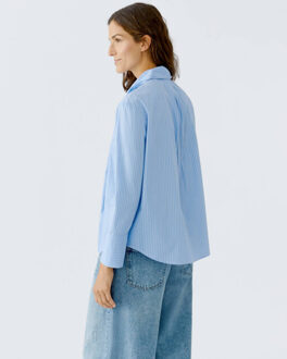 Oui Blouse lange mouw 0087627 Blauw - 40