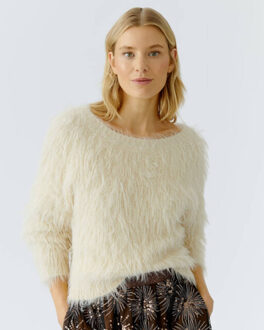 Oui Pullover 0086064 - maat 40 Wit
