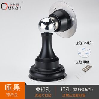 Oukali Non Geperforeerde Deur Zinklegering Floor Deurstopper Wc Deur Hoge Intensiteit Magnetische Deur Absorber Deur Top Muur Zuig 1