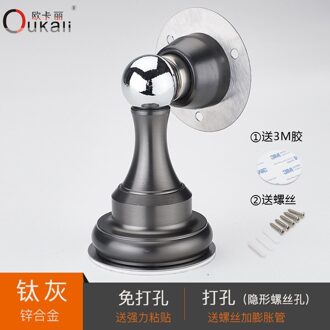 Oukali Non Geperforeerde Deur Zinklegering Floor Deurstopper Wc Deur Hoge Intensiteit Magnetische Deur Absorber Deur Top Muur Zuig 7