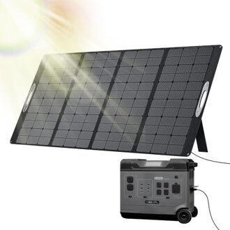 OUKITEL PV400E 400W Solar Panel Charger IPX4 Waterproof Foldable Solar Panel with DC Output for PV400E Power Station Generator Tablets Battery Packs Portable Foldable Solar Charger for Summer Camping Van RV Traveling