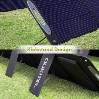 OUKITEL Solar Panel PV200 200 Watt Foldable Solar Panel for Power Station Solar Generator Charging P2001/CN505/P501 Portable Adjustable Kickstands Angle Suitable for RV Camping Blackout