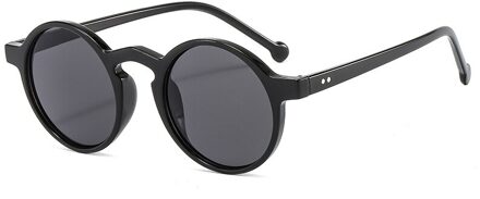 Oulylan Vintage Ronde Zonnebril Vrouwen Mannen Klassieke Luipaard Beige Zonnebril Shades Dames UV400 Zonnebril Green Eyewear zwart