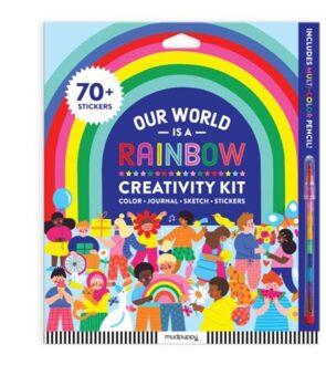 Our World Is A Rainbow Creativity Kit [with Stickers And Multi-Color Pencil] - Mudpuppy