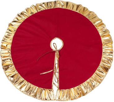 Ourwarm 1 Pc 90 Cm Rode Kerstboom Rok Met Gouden Roes Edge Jaar Decoraties Xmas Decoratie