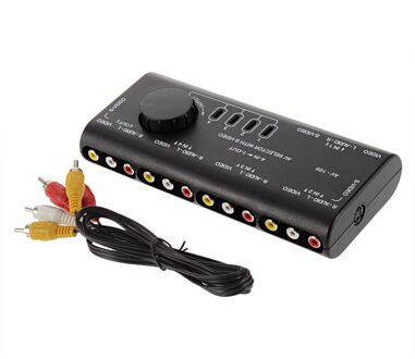 Out Av Rca Switch Box Av Audio Video Signal Switcher Splitter 4 Way Selector 4 In 1 Bundel 1 Aux polybag Coaxiale Kabels Onleny