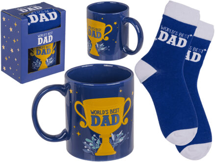 Out of the Blue cadeauset best dad - mok en sokken - vaderdag