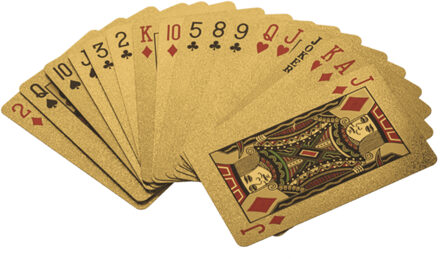 Out of the Blue Deluxe speelkaarten - 54 kaarten - goud - klassiek - kaartspel Goudkleurig