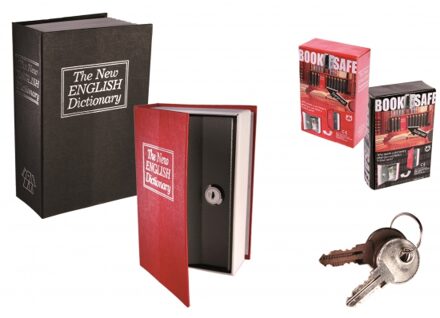 Out of the Blue Geheim bewaarboek / kluis boek - Engels woordenboek - metaal - sleutel - geheime opslagruimte