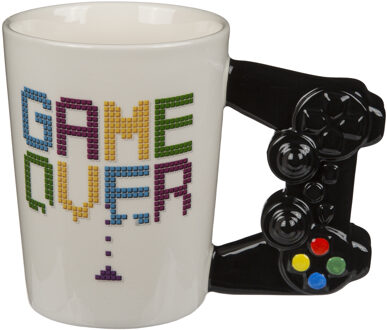 Out of the Blue Koffie mok/beker Game Over - controller - keramiek - 330 ml - Bekers Multikleur