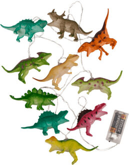 Out of the Blue LED Lichtslinger - verlichte dinosaurussen lichtsnoer - 170 cm - op batterijen Multi