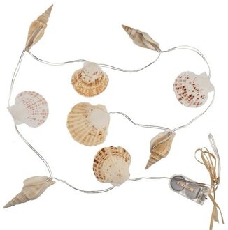 Out of the Blue LED Lichtslinger - verlichte strand schelpen lichtsnoer - 1 meter - op batterijen Multi