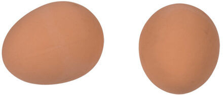 Out of the Blue Nep stuiterend ei - rubber - bruin - 5 cm - stuiterbal fop eieren