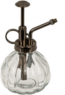 Out of the Blue Plantenspuit/plantenvernevelaar - grijs transparant - 15 cm - van glas - Bohemien woonaccessoires