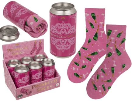 Out of the Blue Prosecco sokken in blikje roze