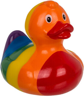 Out of the Blue Rubber badeendje - Gay Pride/regenboog thema kleuren - badkamer kado artikelen Multi