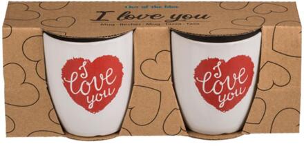 Out of the Blue Senseomokje "I love you" set a 2 stuks wit