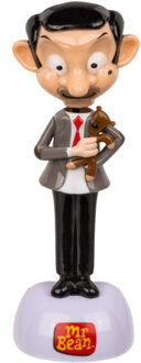 Out of the Blue Solar bewegend figuur - Mr. Bean met knuffelbeer - multi - kunststof - 8 cm