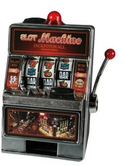 Out of the Blue Spaarpot gokkast - speelautomaat - 19 x 13 cm - fruitmachine - casino thema