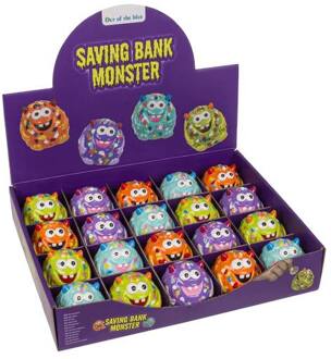 Out of the Blue Spaarpot Monster keramiek 6x6,3x6,3cm verschillende