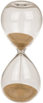 Out of the Blue Zandloper 5 minuten - goud zand - 12,5 cm - van glas - Decoratie of spel zandlopers Goudkleurig