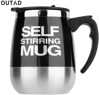 Outad 450Ml Roestvrij Zelf Roeren Mok Auto Mixing Drinken Thee Koffie Cup Kantoor Thuis groen