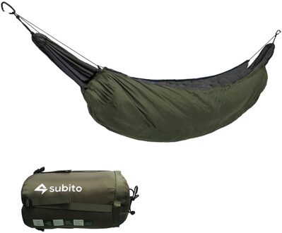 Outddor Camping Slaapzak Draagbare Hangmat Underquilt Hangmat Thermische Hangmat Isolatie Accessoire Voor Camping Apparatuur leger groen