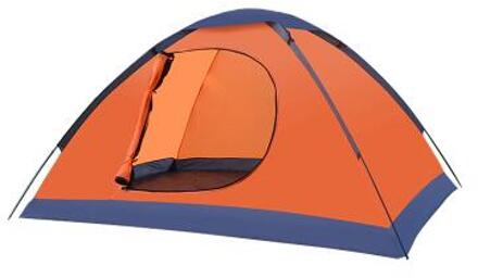 Outdoor 2 Persoon Anti-Regen Anti-Wind Een Deur Ultra Draagbare Voor Camping Wandelen Familie Tent Oranje