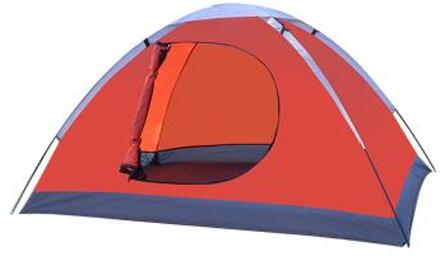 Outdoor 2 Persoon Anti-Regen Anti-Wind Een Deur Ultra Draagbare Voor Camping Wandelen Familie Tent Rood